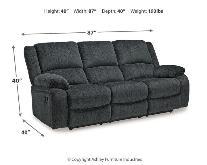 Draycoll Reclining Sofa and Recliner - Slate (12)