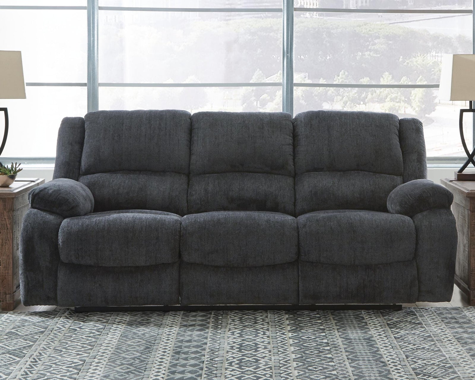 Draycoll Reclining Sofa - Dark Gray (2)