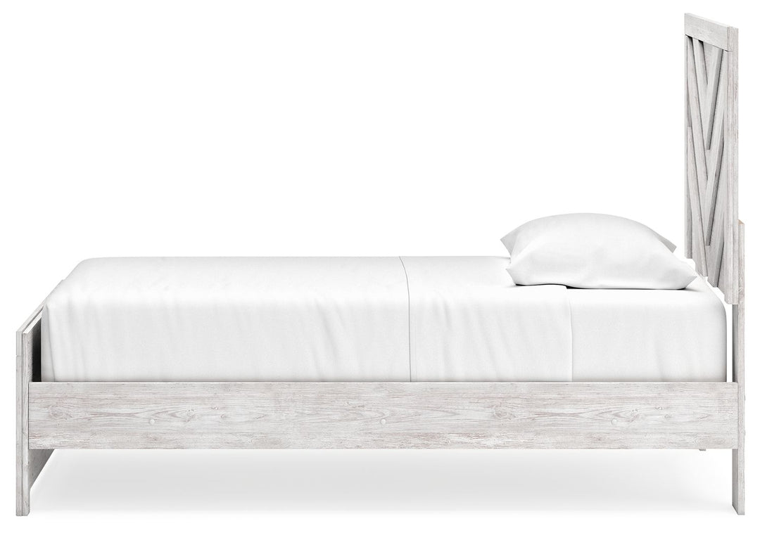 Cayboni - Twin Panel Bed - Whitewash by Ashley Furniture product image