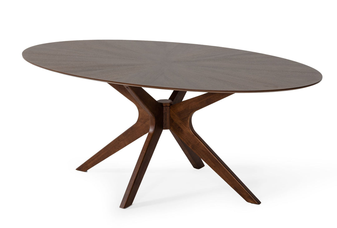 Prospect  Modern Oval Walnut Dining Table