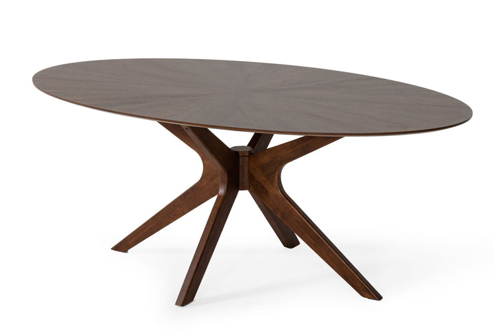 Prospect  Modern Oval Walnut Dining Table