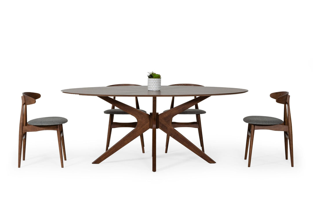 Prospect  Modern Oval Walnut Dining Table