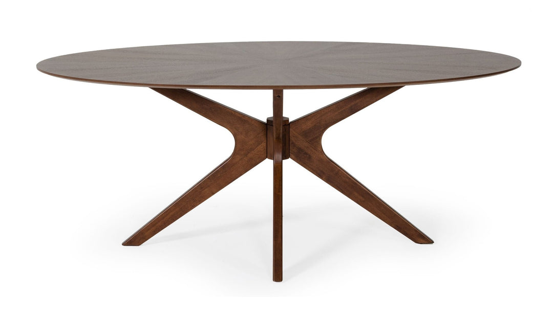 Prospect  Modern Oval Walnut Dining Table