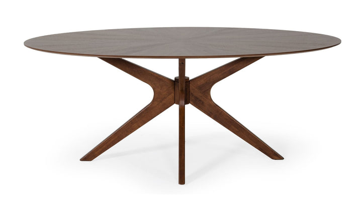Prospect  Modern Oval Walnut Dining Table