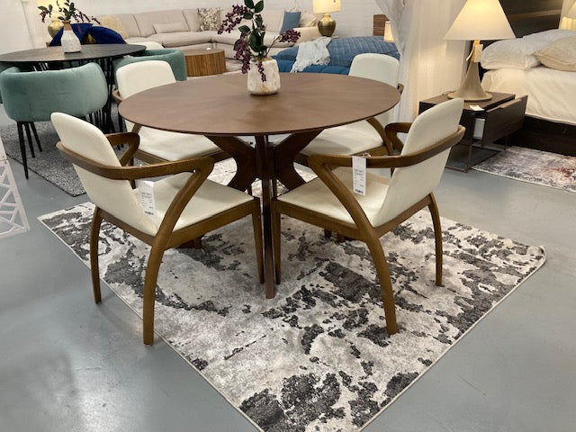 Prospect - Modern Round 59" Walnut Dining Table