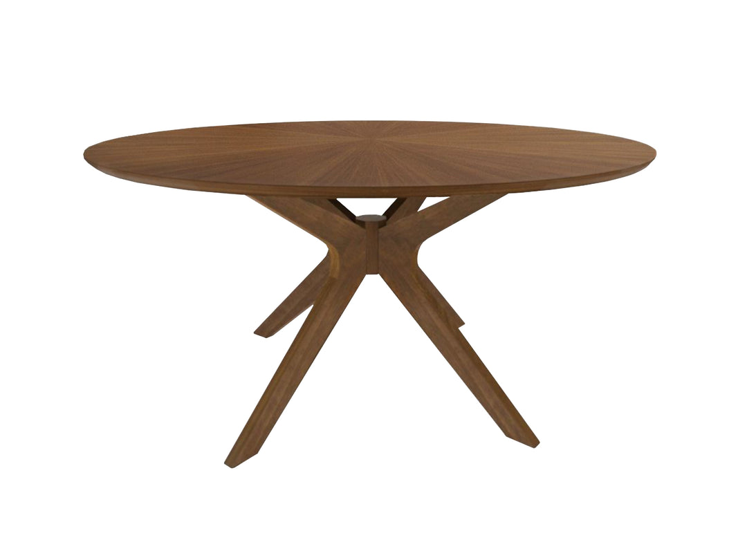 Prospect - Modern Round 59" Walnut Dining Table