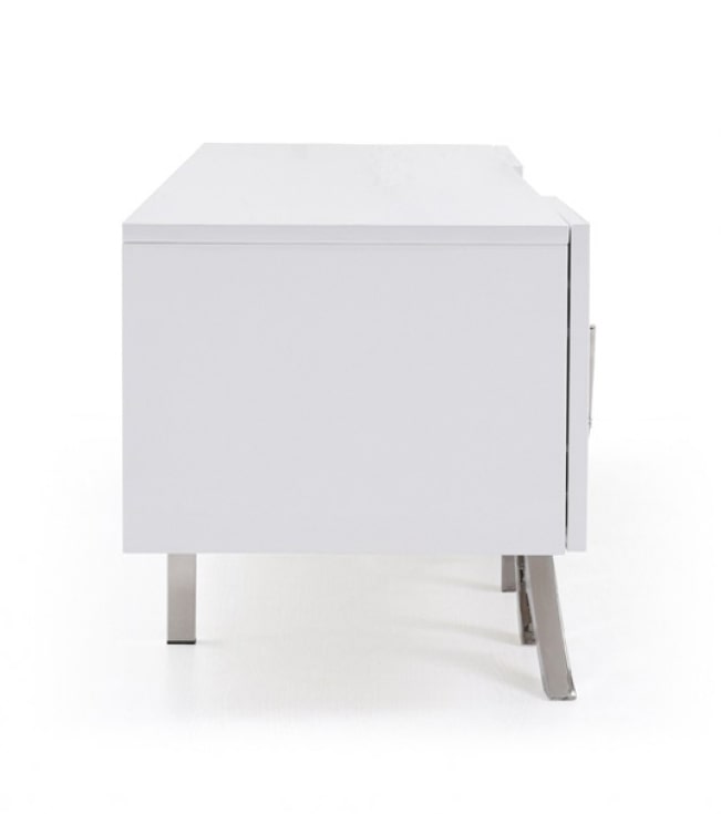 Legend - 87"-Wide Modern White TV Stand