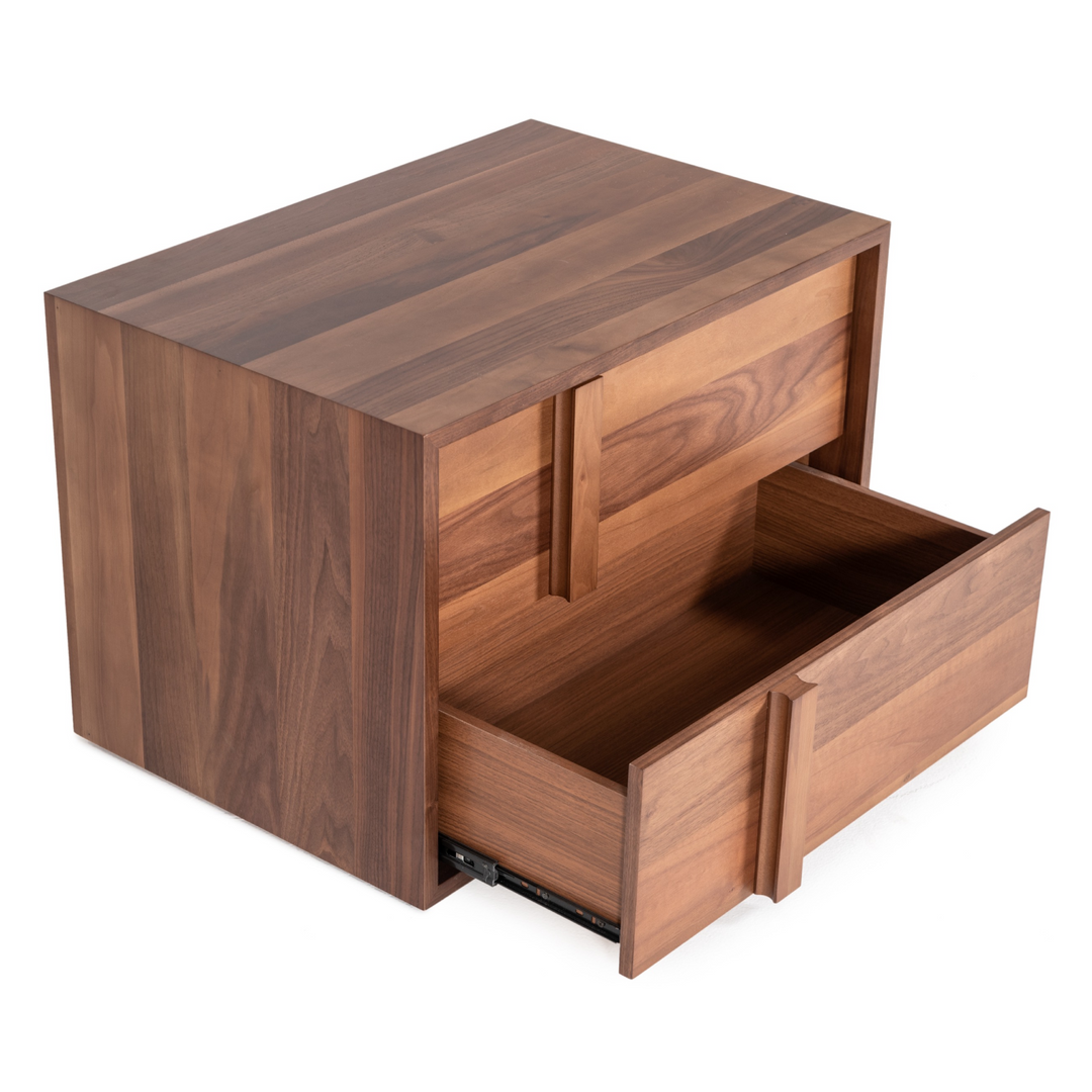 Berlin  Modern Walnut Nightstand