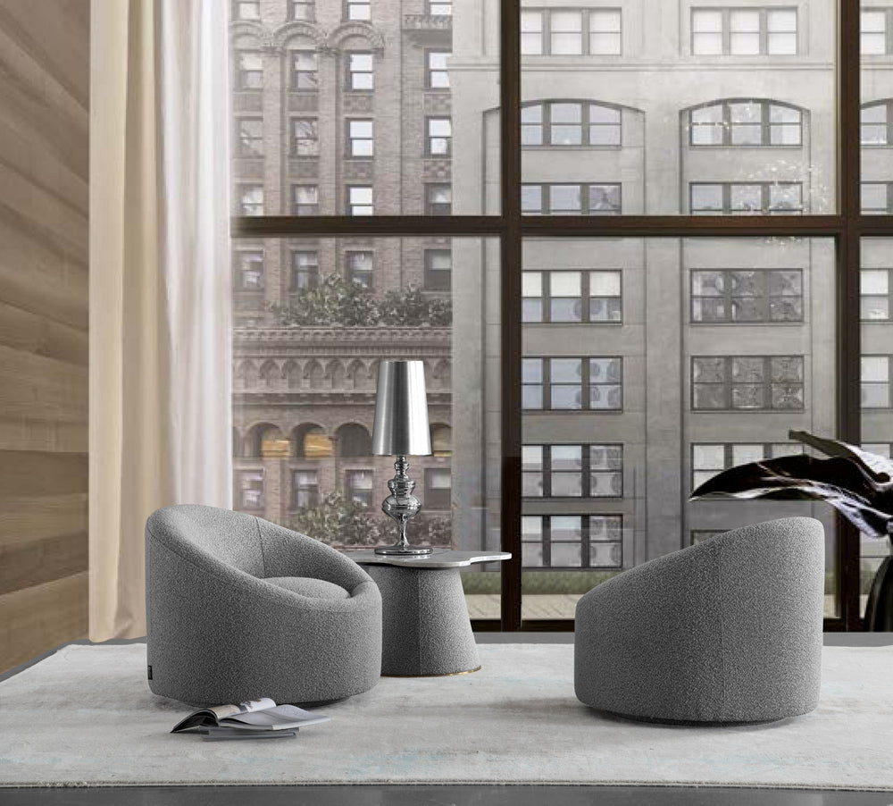 Frontier - Glam Grey Fabric Accent Chair - View 2