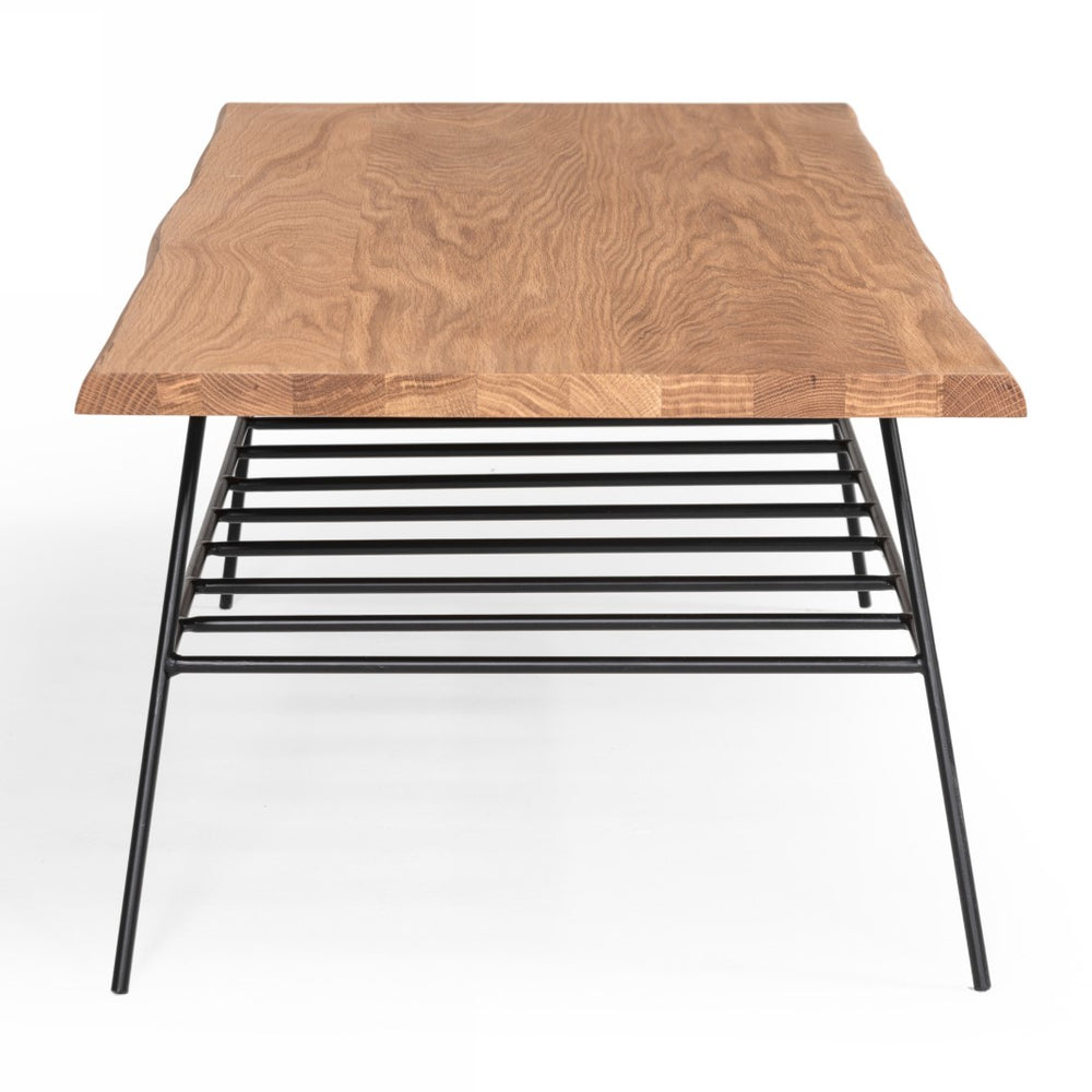Barnum - Industrial Oak and Black Iron Live Edge Coffee Table