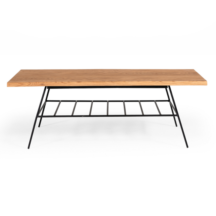 Barnum - Industrial Oak and Black Iron Live Edge Coffee Table