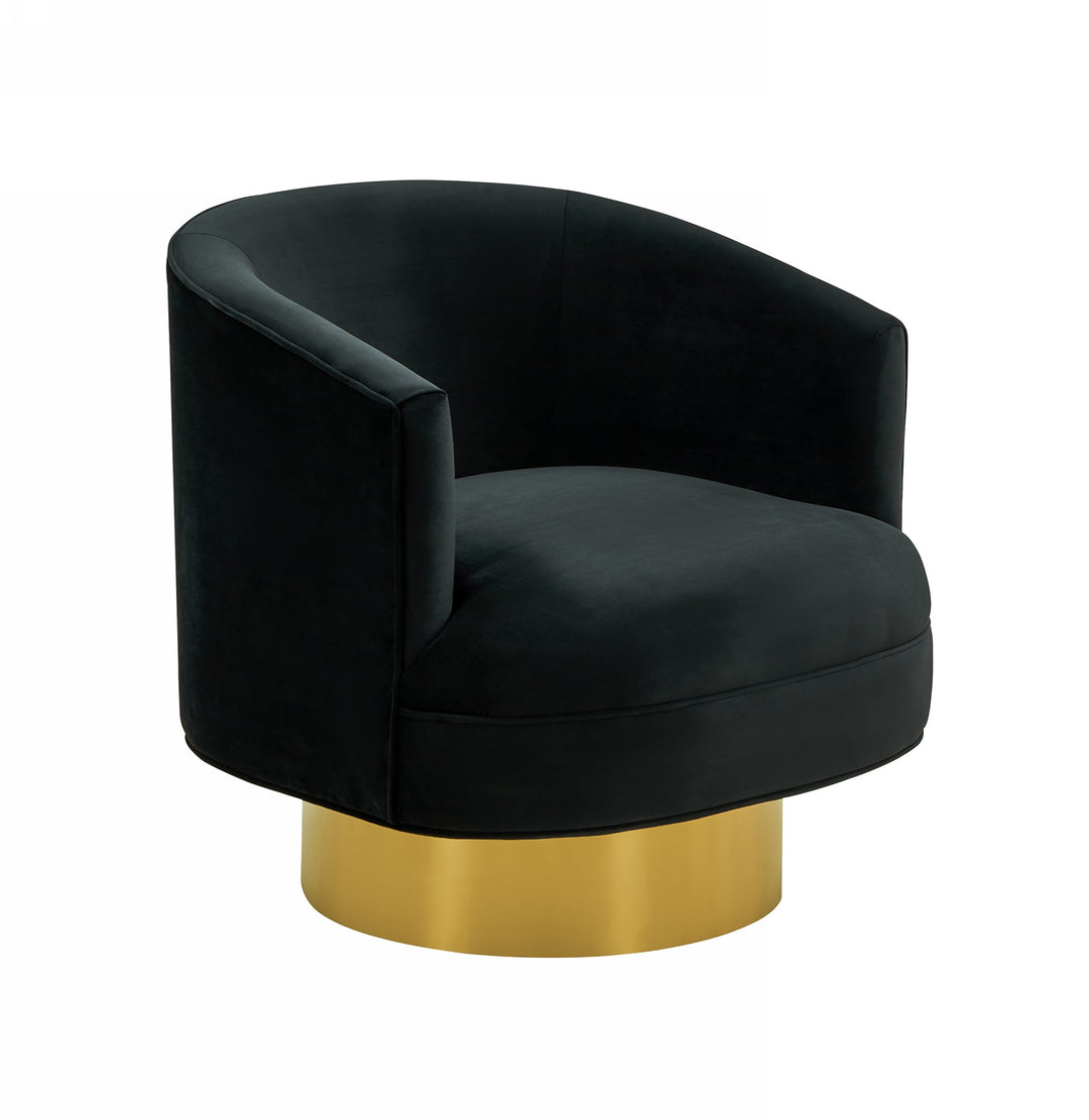 Basalt - Modern Black Fabric Accent Chair