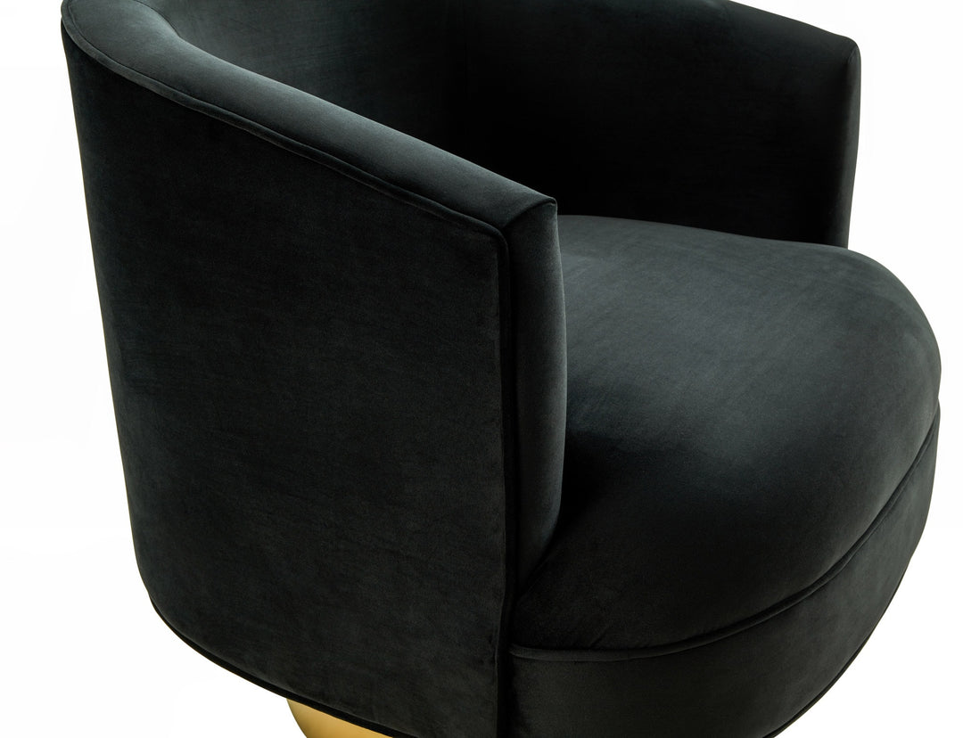 Basalt - Modern Black Fabric Accent Chair