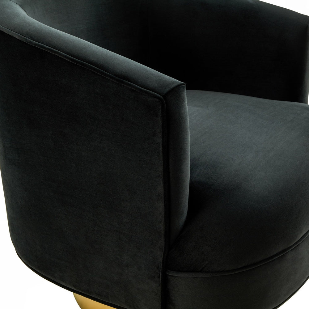 Basalt - Modern Black Fabric Accent Chair - View 7