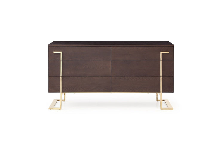 Moontide - Glam Beige Velvet and Brushed Brass 4-Piece Bedroom Set