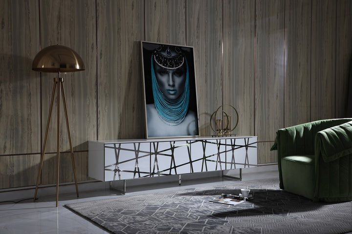Kilson - Modern White TV Stand