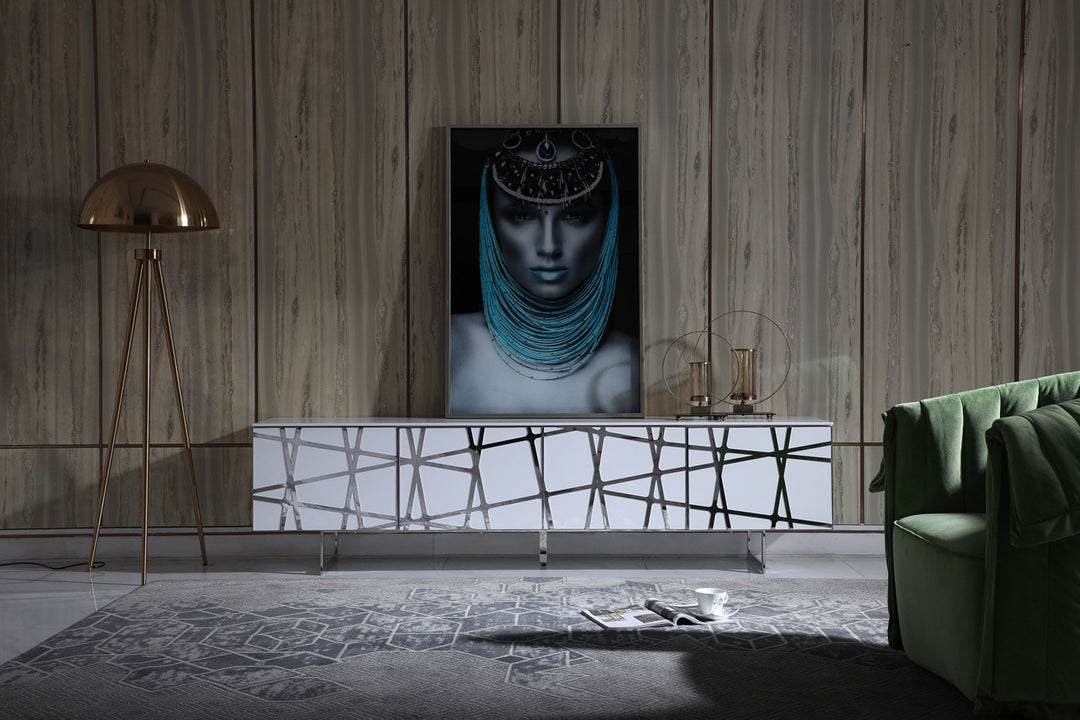 Kilson - Modern White TV Stand