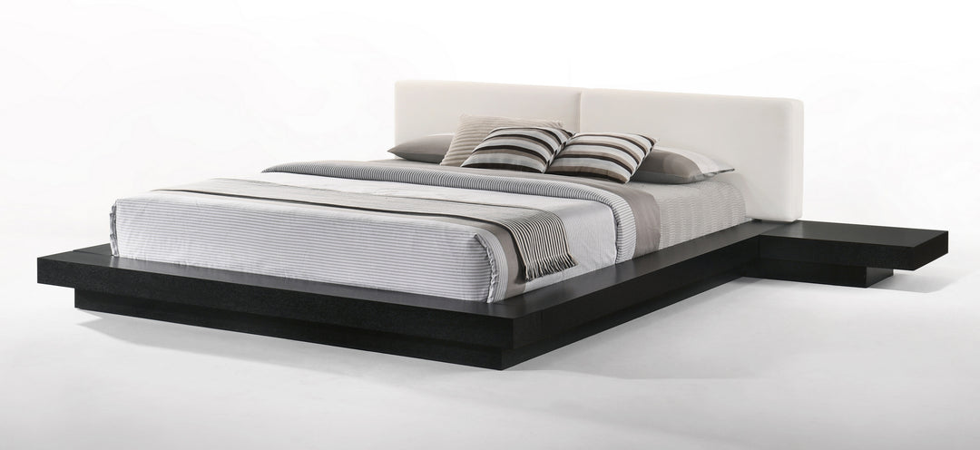 Tokyo  Queen Contemporary Black and White Platform Bed