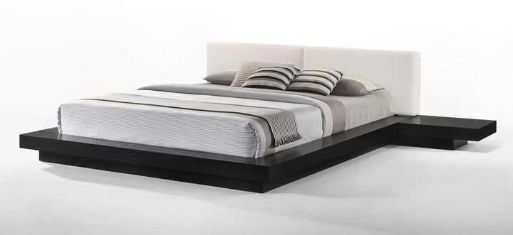 Tokyo  Eastern King Contemporary Black and White Platform Bed