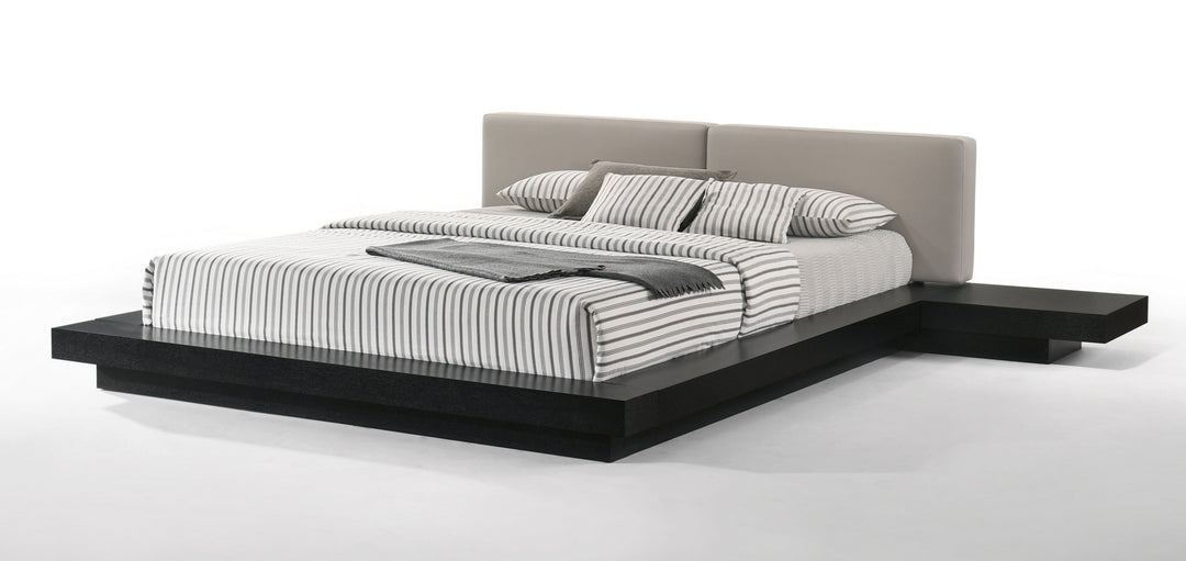 Tokyo - Queen Contemporary Black and Grey Platform Bed