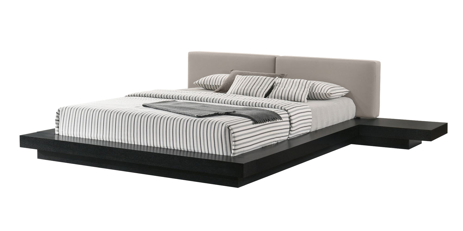 Tokyo - Contemporary Black and Grey Platform Bed
