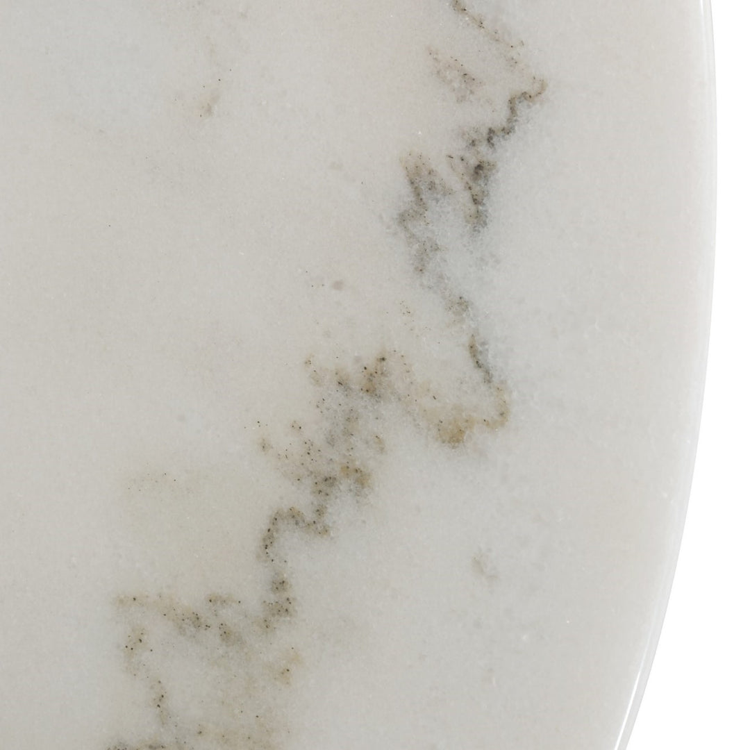 Fairway - Glam White Marble and Brushed Gold Bar Table