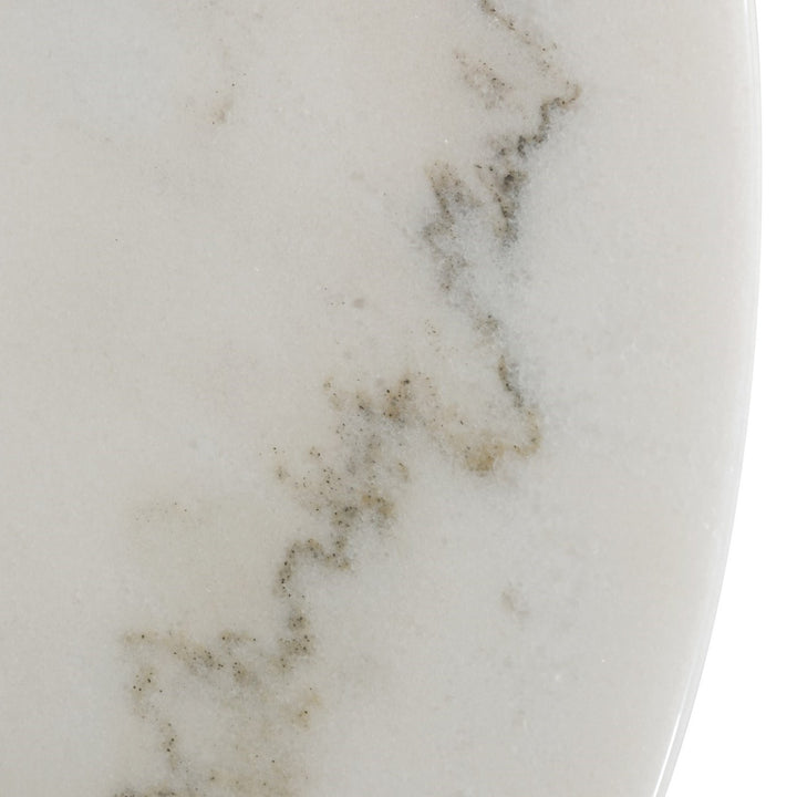 Fairway - Glam White Marble and Brushed Gold Bar Table