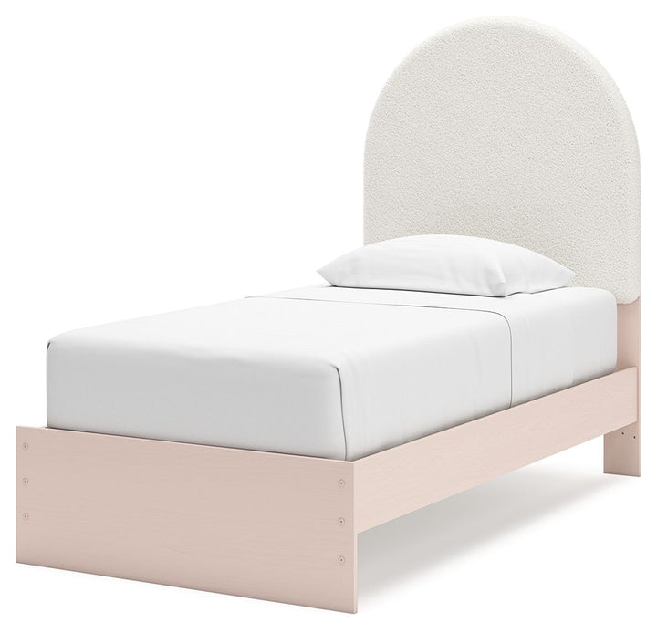 Wistenpine - Twin Upholstered Panel Bed - Blush by Ashley Furniture product image