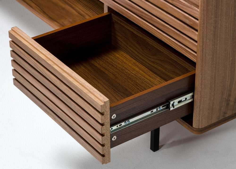 Maggie - Modern Walnut and Grey Buffet - View 4