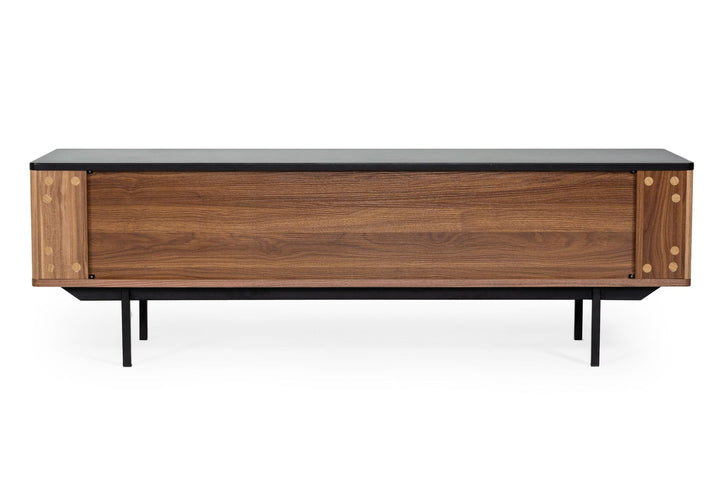 Maggie - Modern Walnut and Grey TV Stand