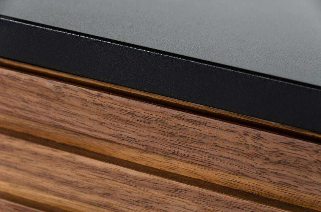 Maggie - Modern Walnut and Grey TV Stand