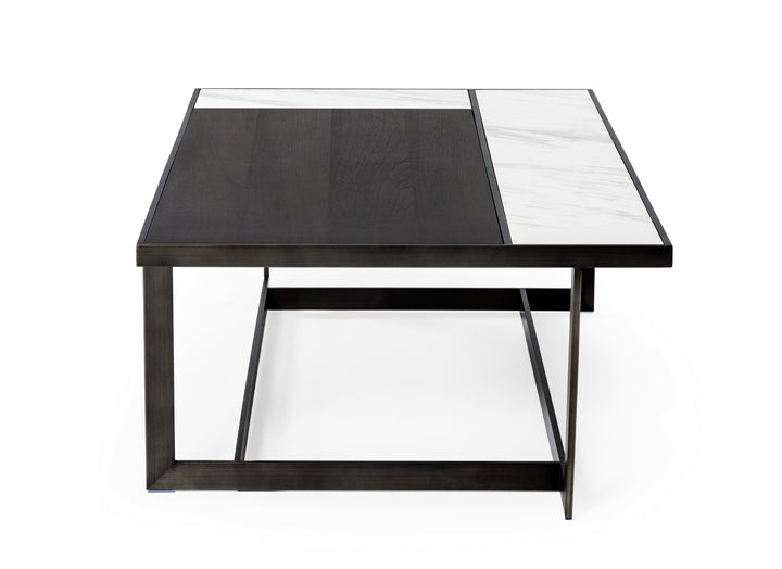 Fargo - Modern Ceramic  and  Grey Walnut Coffee Table