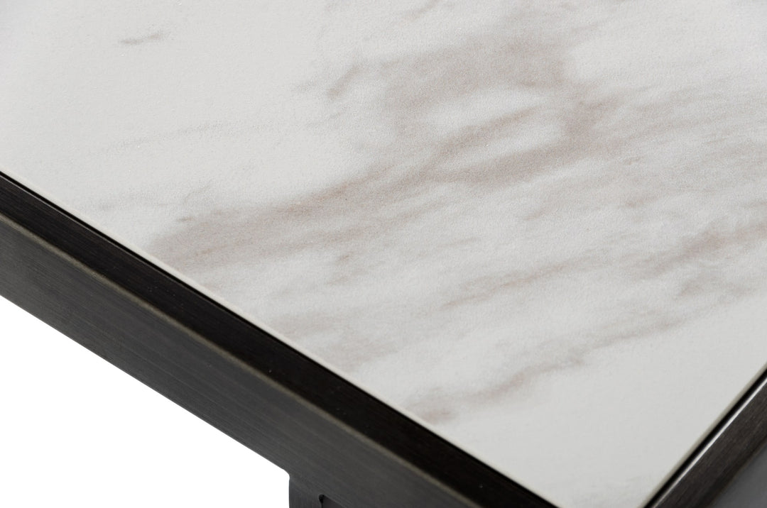 Fargo - Modern Ceramic  and  Grey Walnut Coffee Table