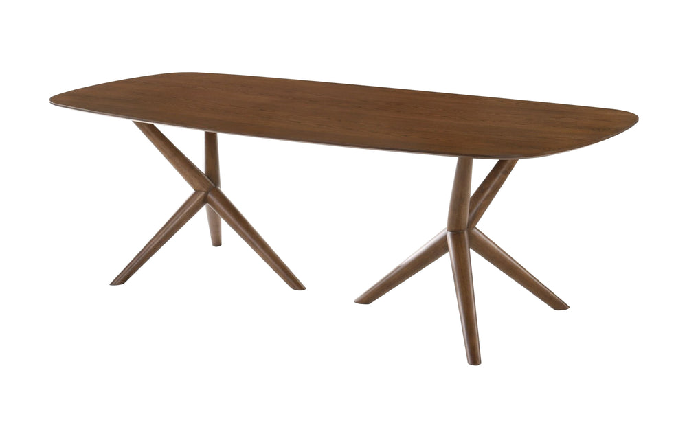 Utah - Modern Walnut Rectangular Dining Table - View 4