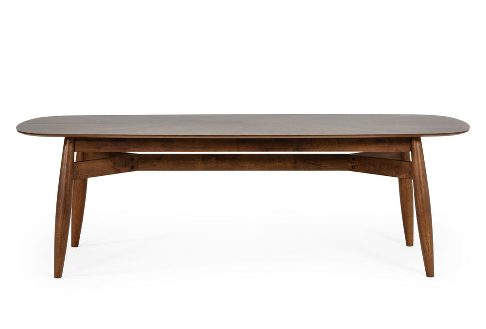 Ackley - Modern Walnut Rectangular Dining Table - View 2