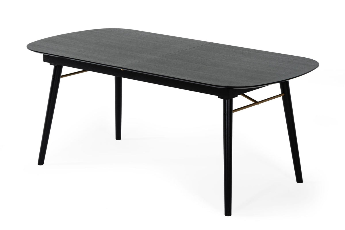Addax - Modern Black Extendable Dining Table - View 5