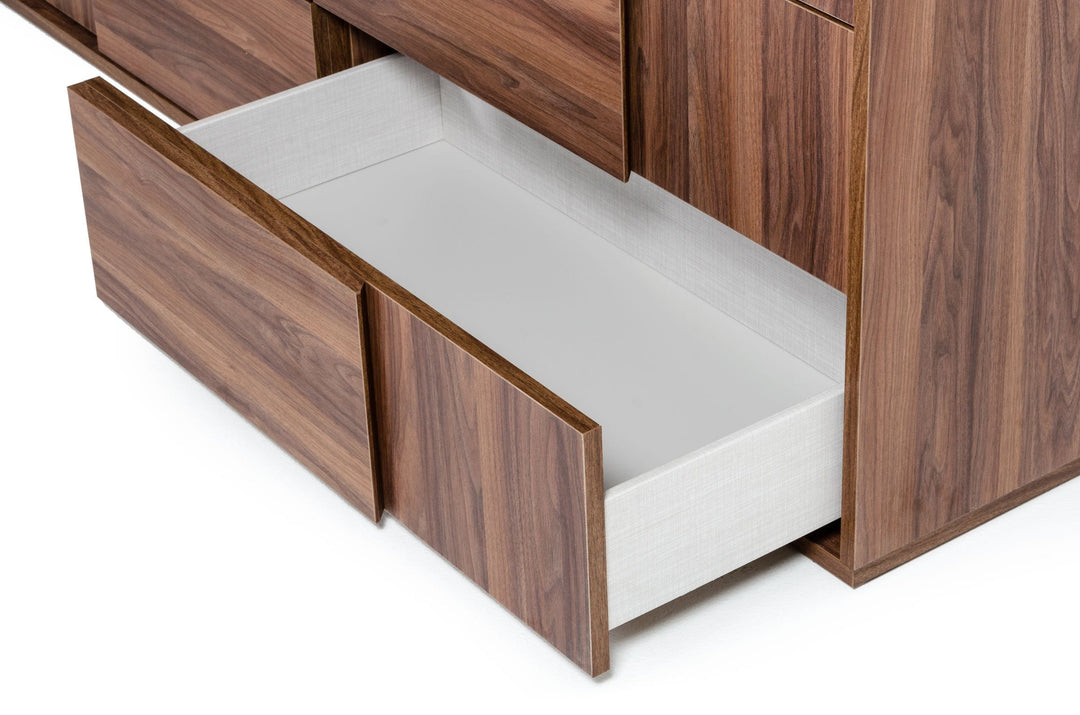Asus - Italian Modern Walnut Dresser