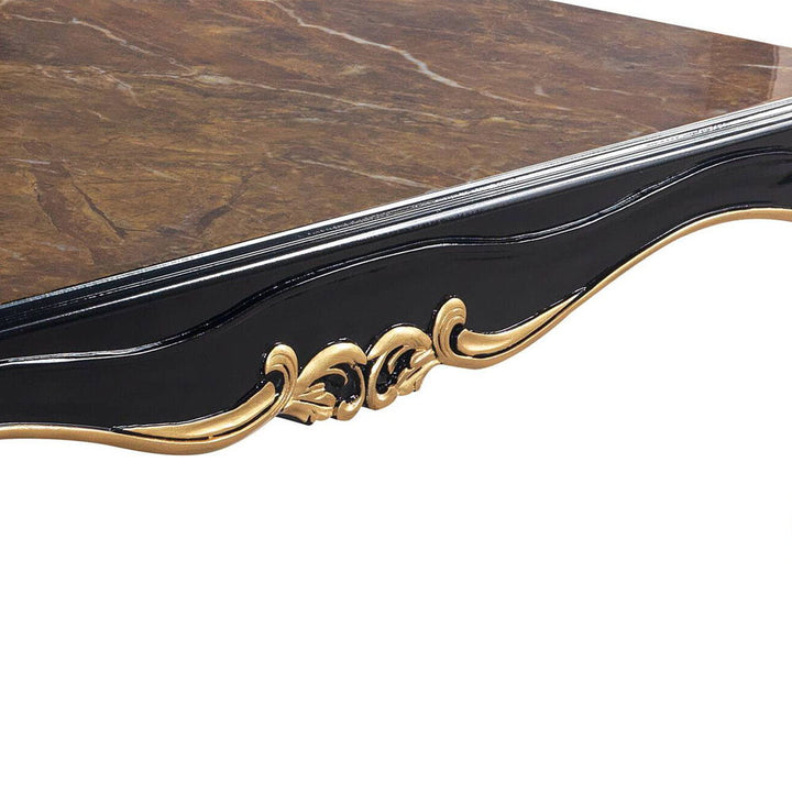 Betria - Coffee Table - Engineered Stone Top, Gold & Black