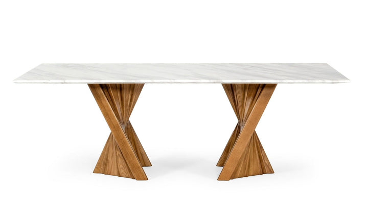 Cadence - Modern Walnut &amp; Marble Dining Table