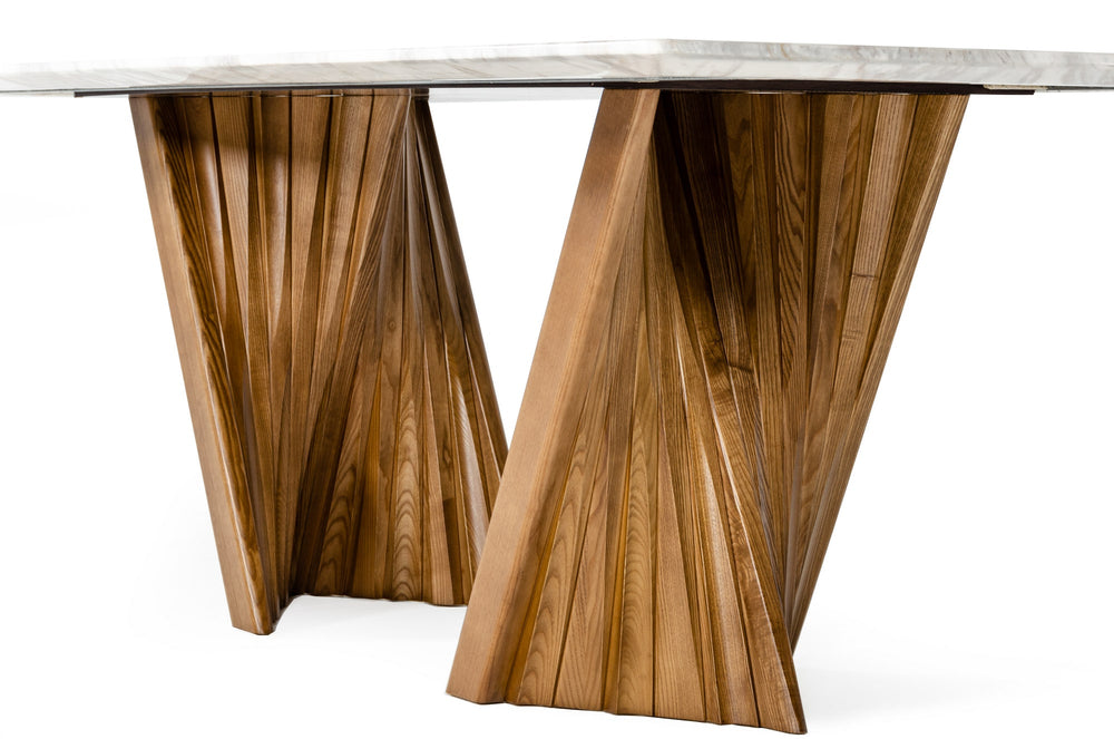 Cadence - Modern Walnut & Marble Dining Table
