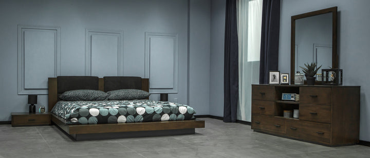 Fantasia - Contemporary Dark Walnut Nightstand