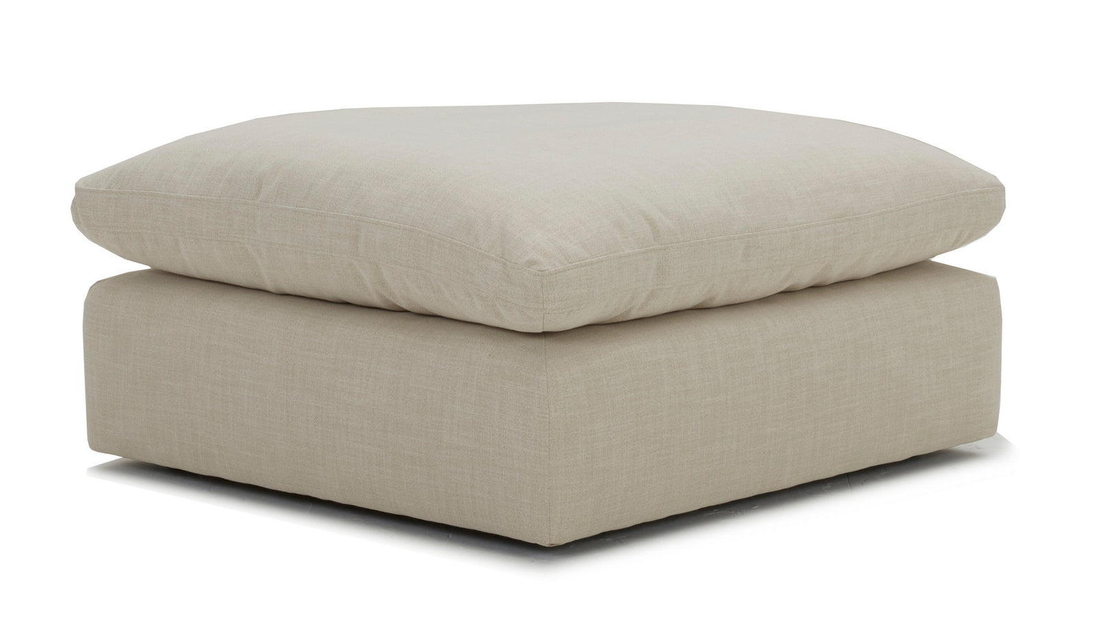 Fedora - Modern White Fabric Sectional Sofa  Ottoman