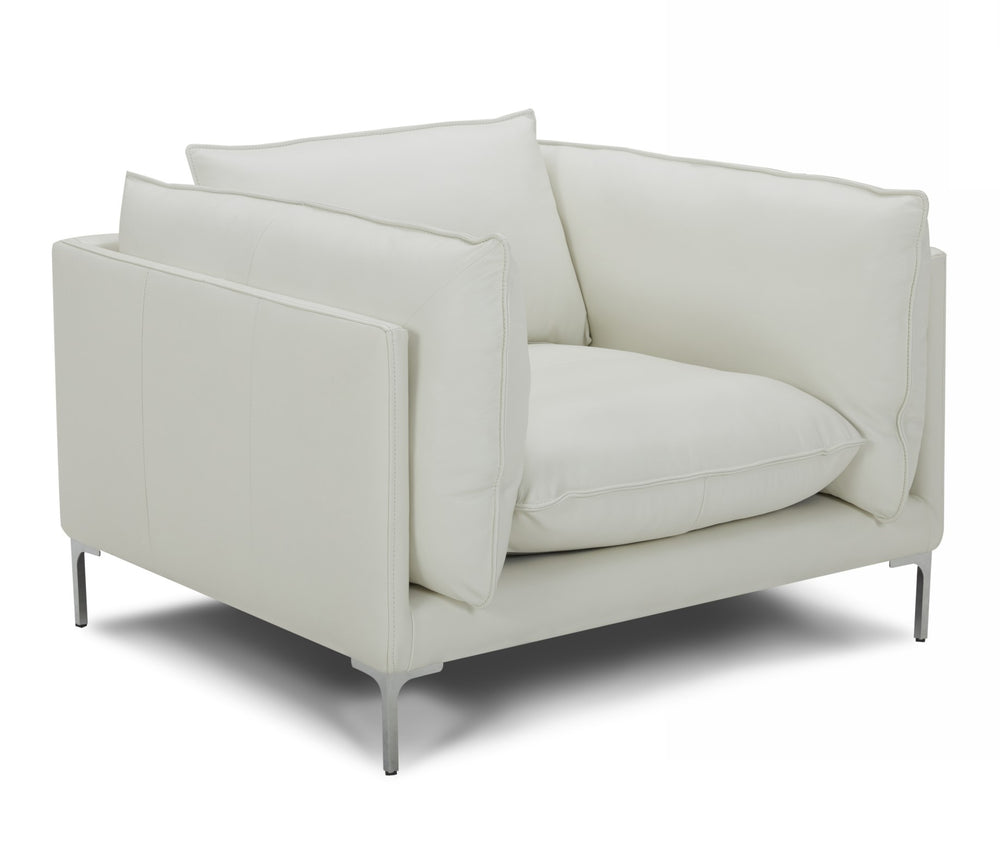 Harvest - Modern White Full Leather Chair
