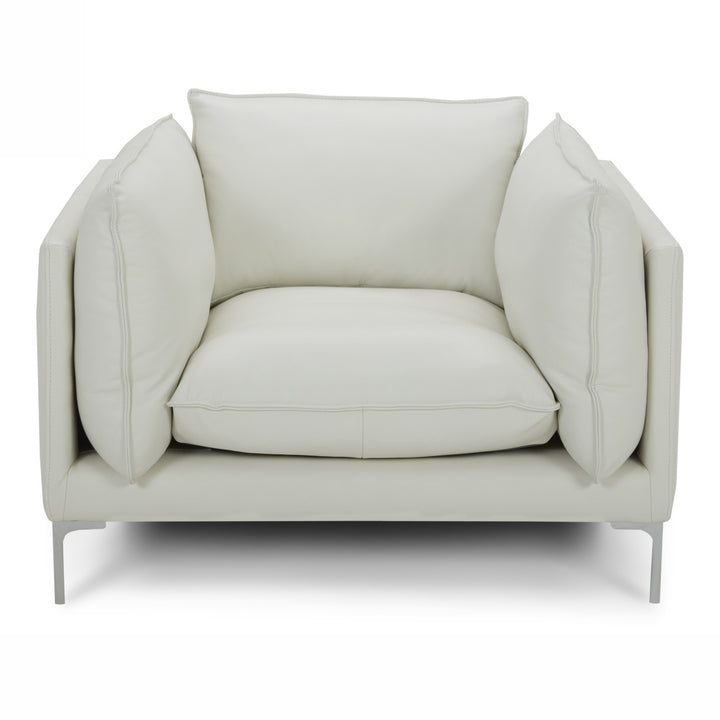 Harvest - Modern White Full Leather Chair