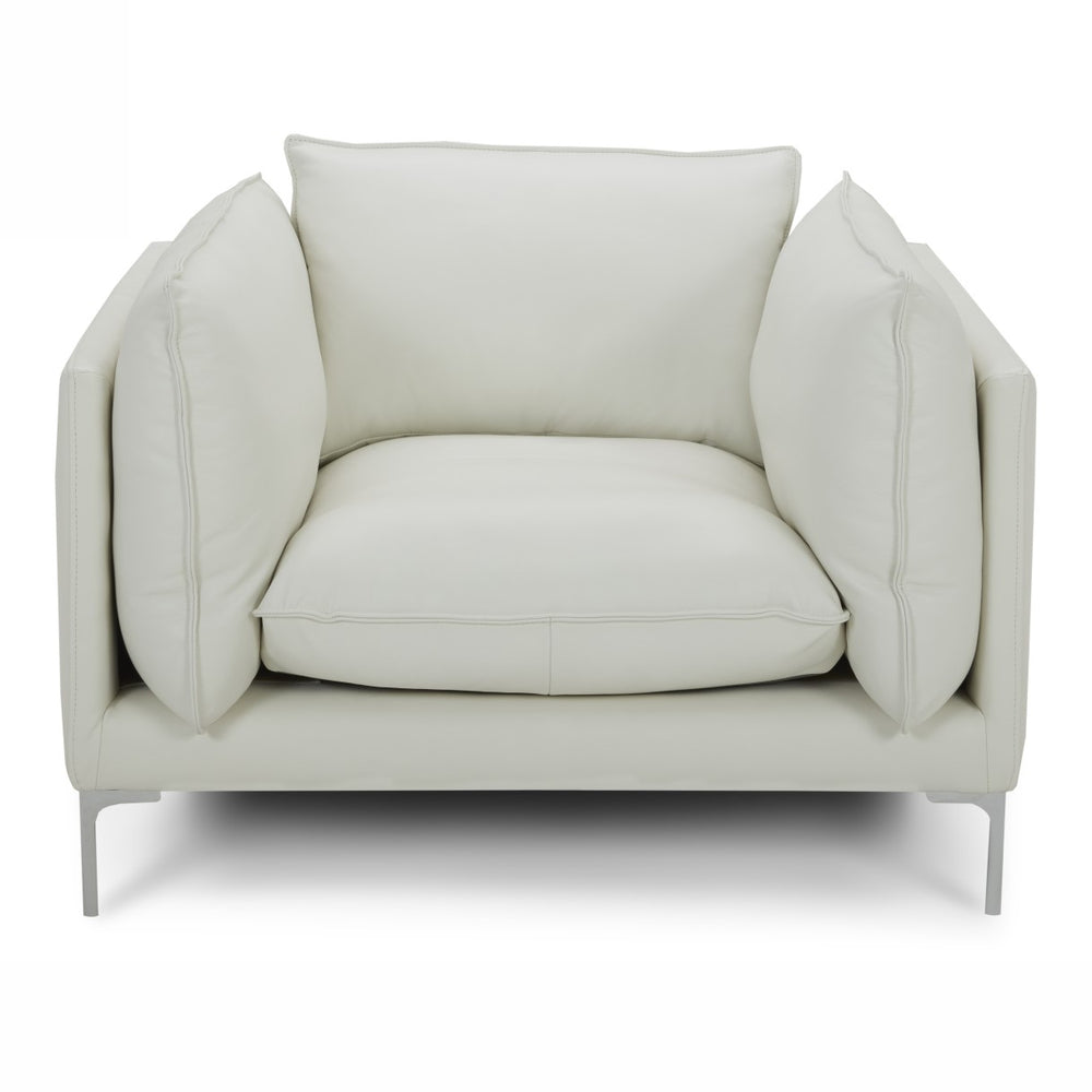 Harvest - Modern White Full Leather Chair