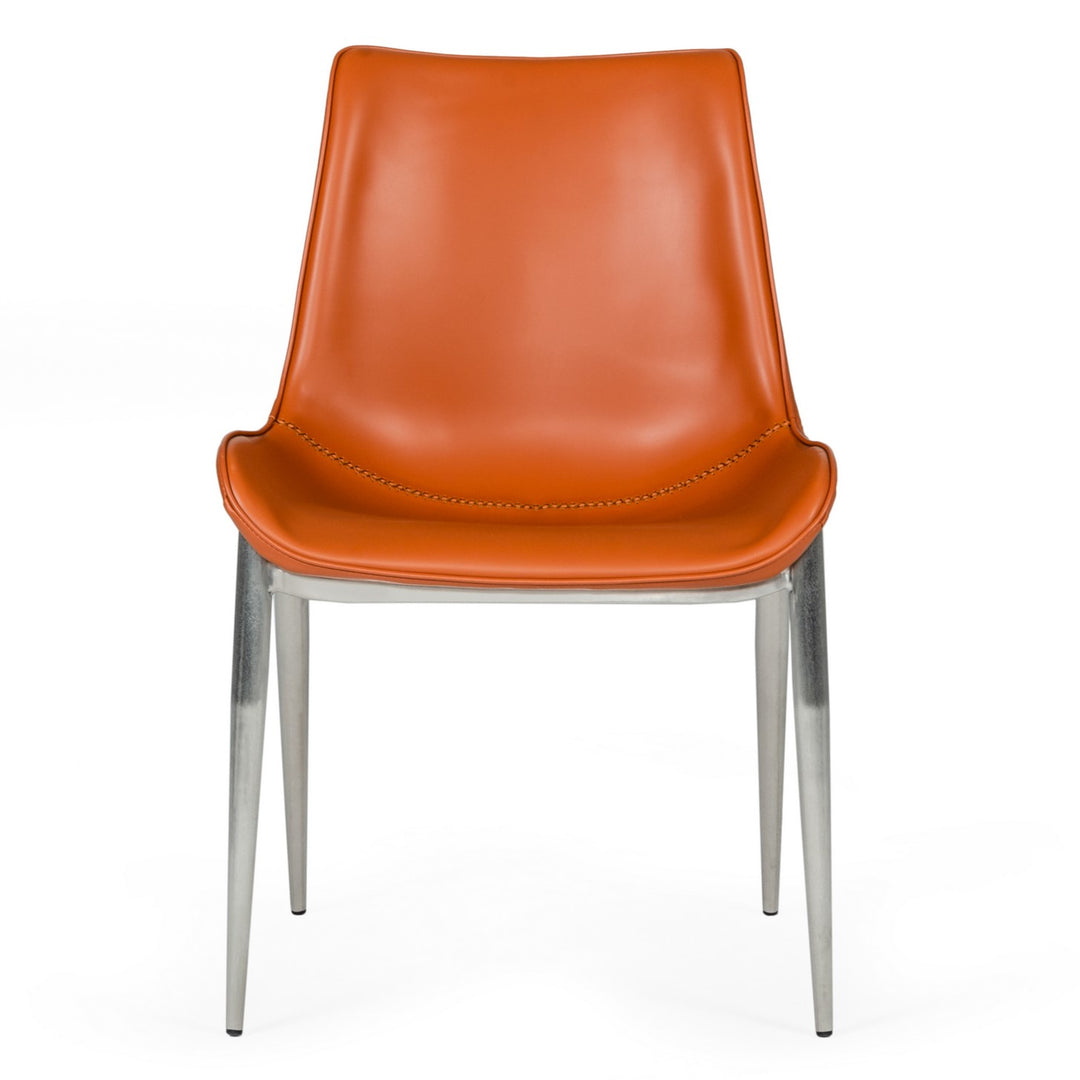 Holt - Modern Cognac Eco-Leather Dining Chair (Set of 2)