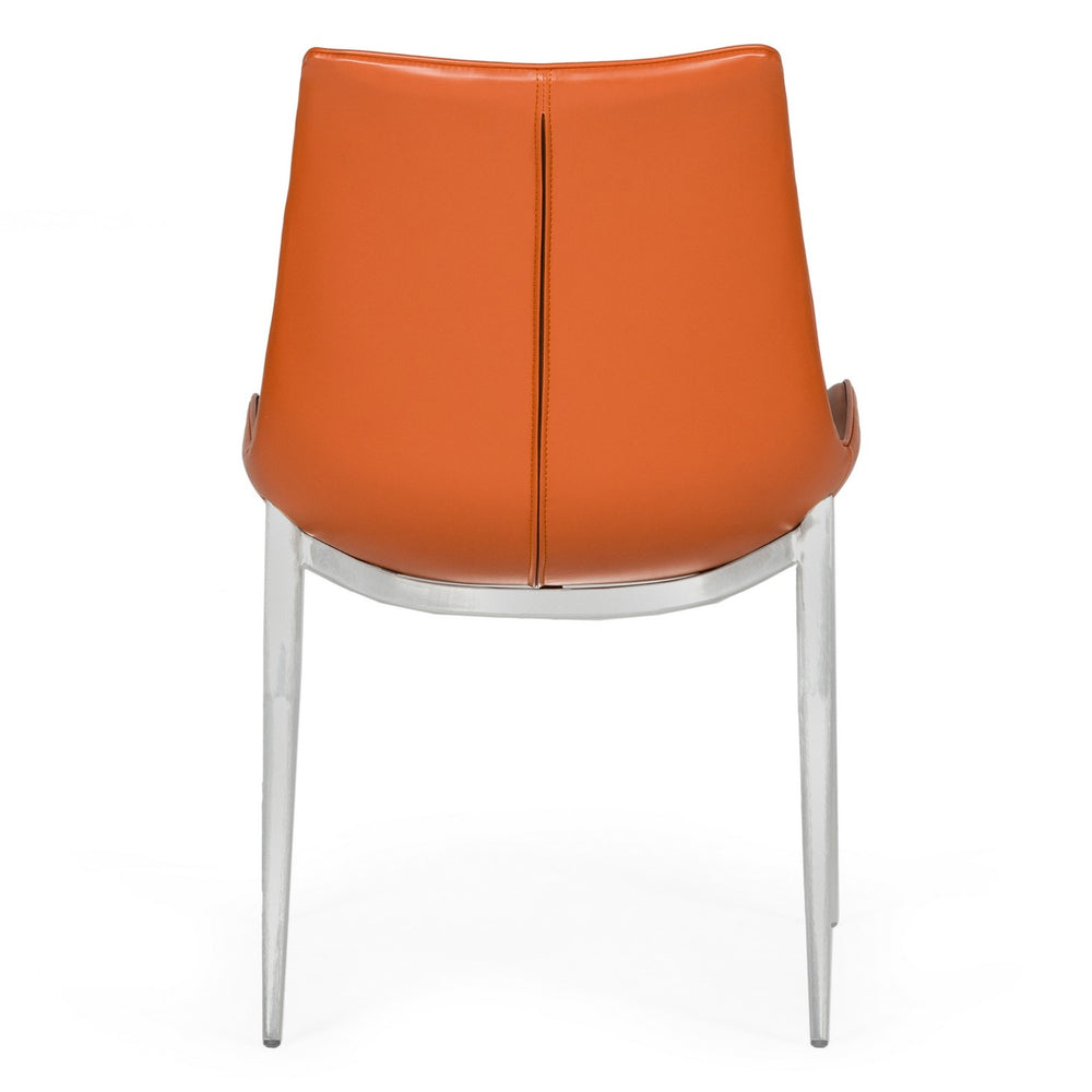 Holt - Modern Cognac Eco-Leather Dining Chair (Set of 2) - View 5