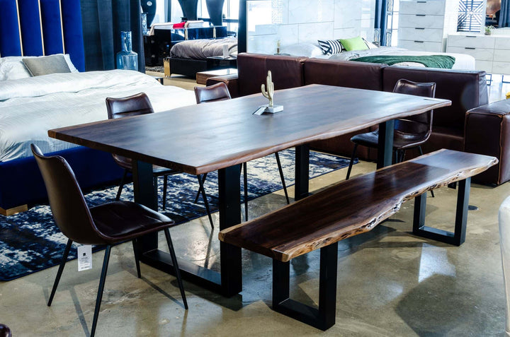 Taylor Large 87" Modern Live Edge Wood Dining Table