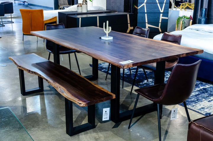 Taylor Large 87" Modern Live Edge Wood Dining Table