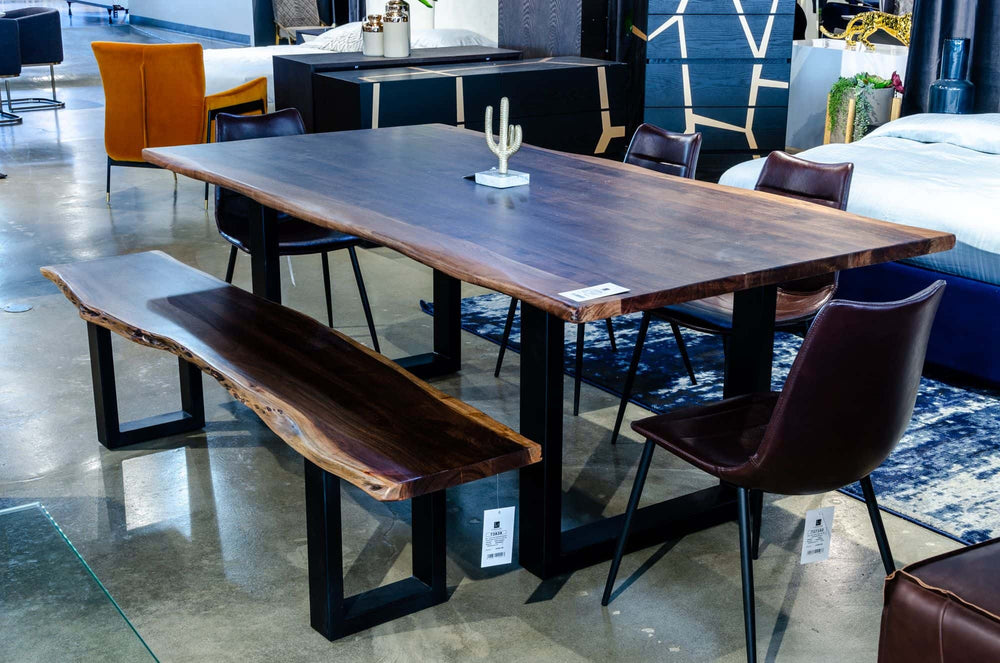 Taylor Large 87" Modern Live Edge Wood Dining Table - View 2